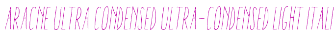 Aracne Ultra Condensed Ultra-condensed Light Italic